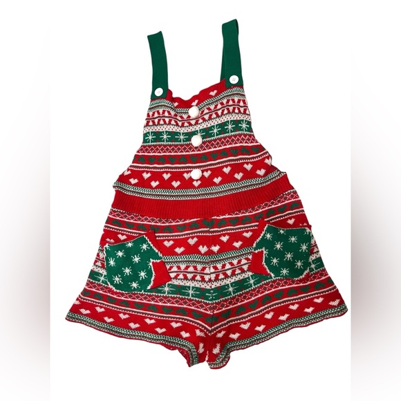 No Boundaries Juniors’ Holiday Santa Romper Sz L - Picture 1 of 9
